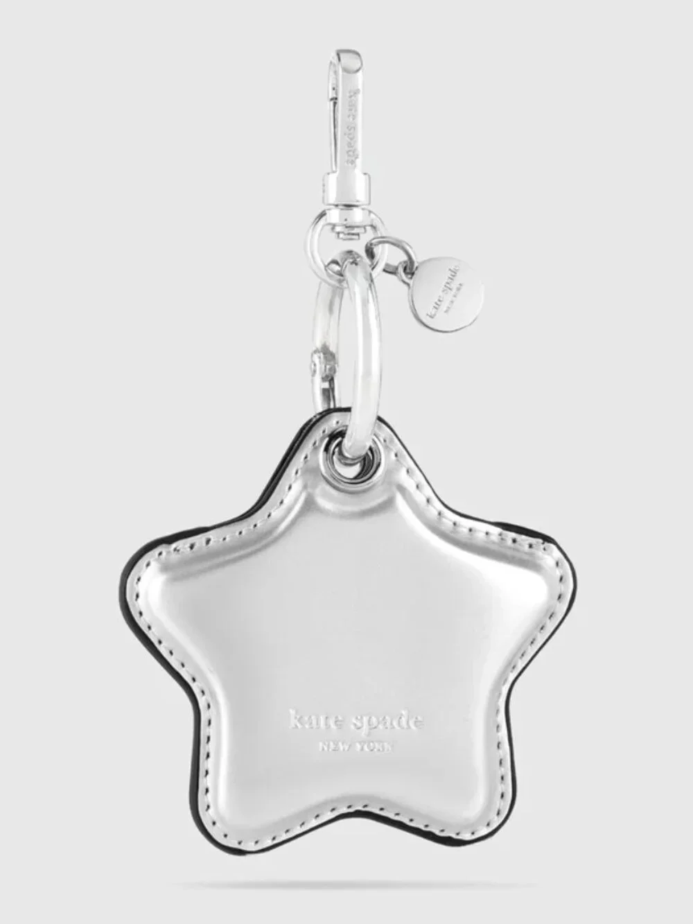 Kate Spade New York AirTag Star Charm Keychain  Color: Silver NWOT